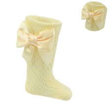 PS06-LEM: Lemon Pelerine Knee-Length Socks (0-24 Months)